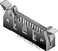 Amphenol Communications Solutions-53611-G26-8 Steckverbinderleisten und Leiterplattenbuchsen Conn Ejector Header HDR 26 POS 2.54mm Solder ST SMD Tray