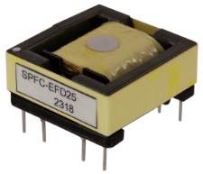 Bel Fuse-SPFC-EFD25-50 Induktor verbleit PFC Choke Wirewound 650uH 10% 100KHz 0.4A 1.02Ohm/0.46Ohm DCR Pin