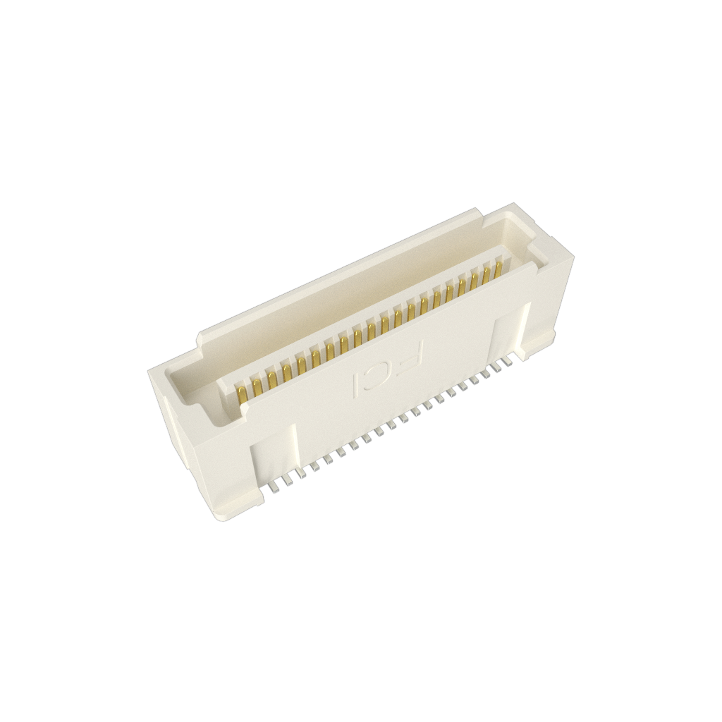Amphenol Communications Solutions-61083-044402LF Steckverbinderleisten und Leiterplattenbuchsen BergStak® 0.80mm Pitch, Mezzanine Connector, Vertical Header, Double Row, 40 Positions