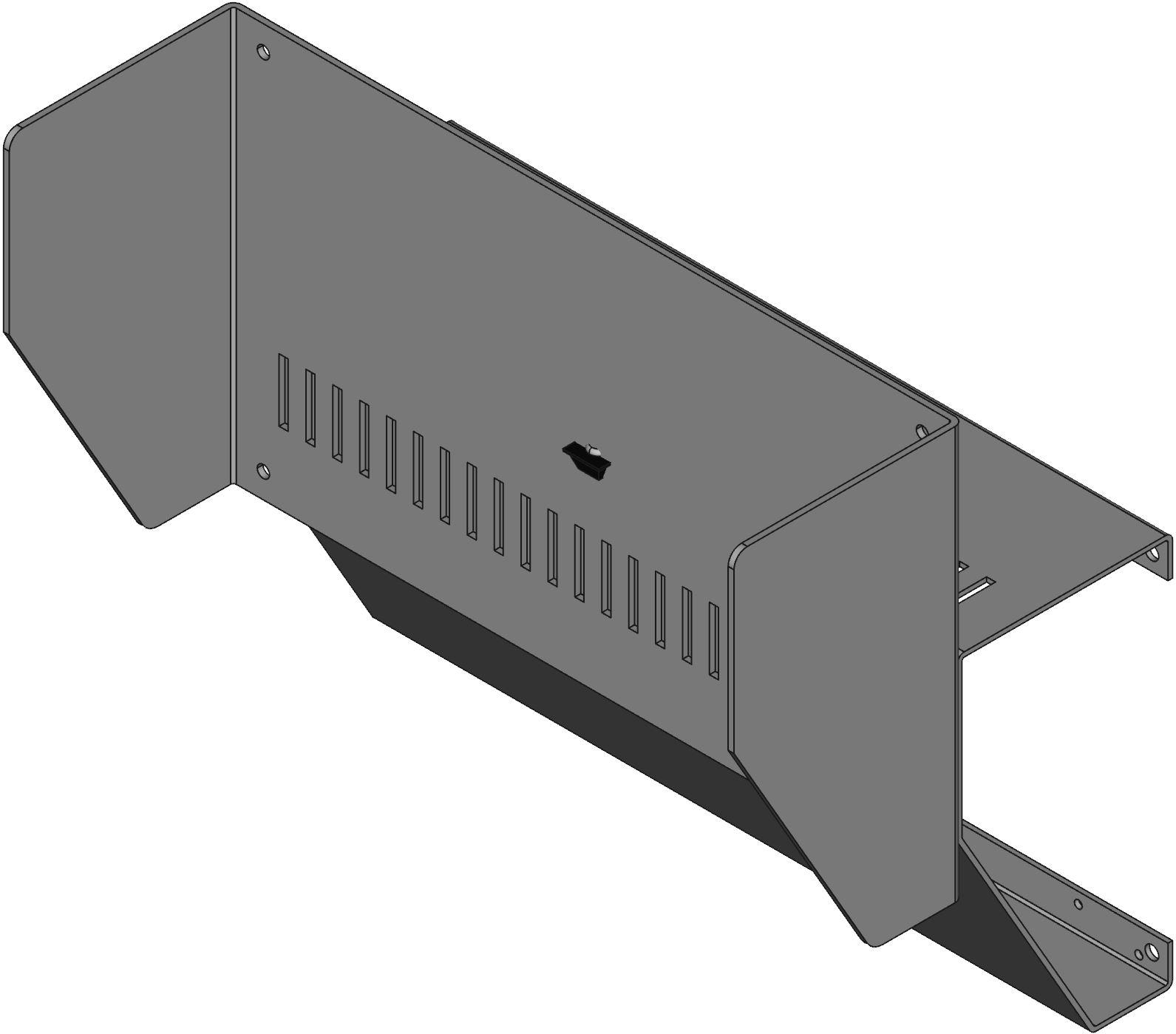 Hammond Manufacturing-1456KE3WHBU Kästen, Gehäuse und Gestelle Beige/Blue Aluminum Sloped Console Enclosure