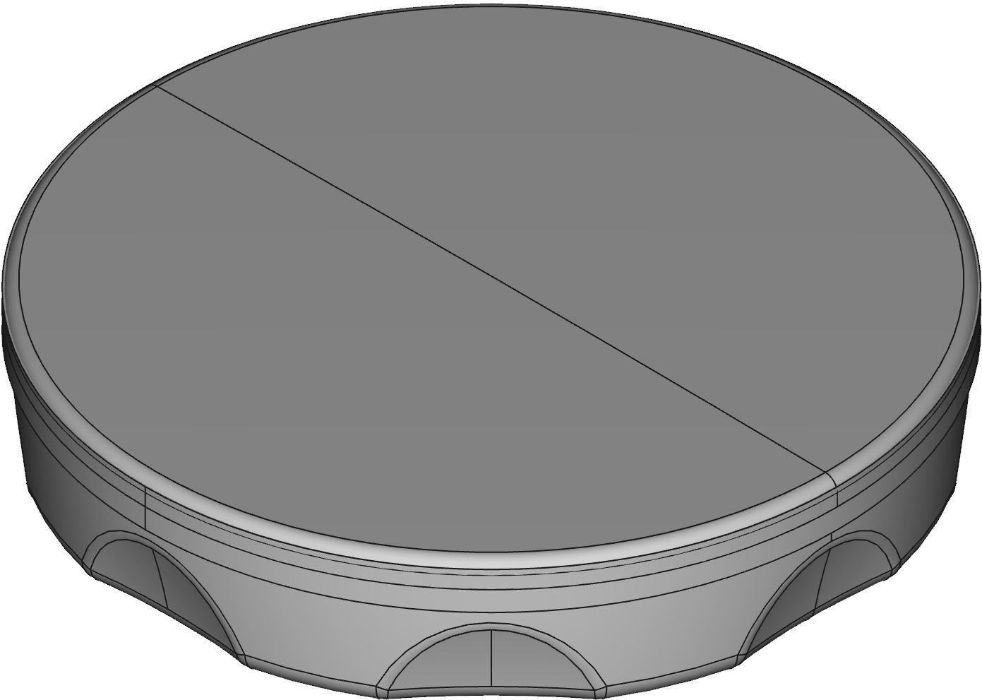 Hammond Manufacturing-HP250PCGY Schalterzubehör Switch Access Round Hole Plug Push Button Switch