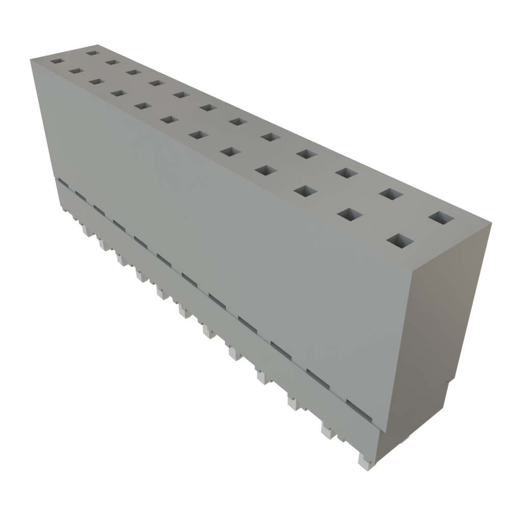Samtec-ESQ-112-12-L-D Connector Headers and PCB Receptacles Conn Elevated Socket SKT 24 POS 2.54mm Solder ST Top Entry Thru-Hole Tube