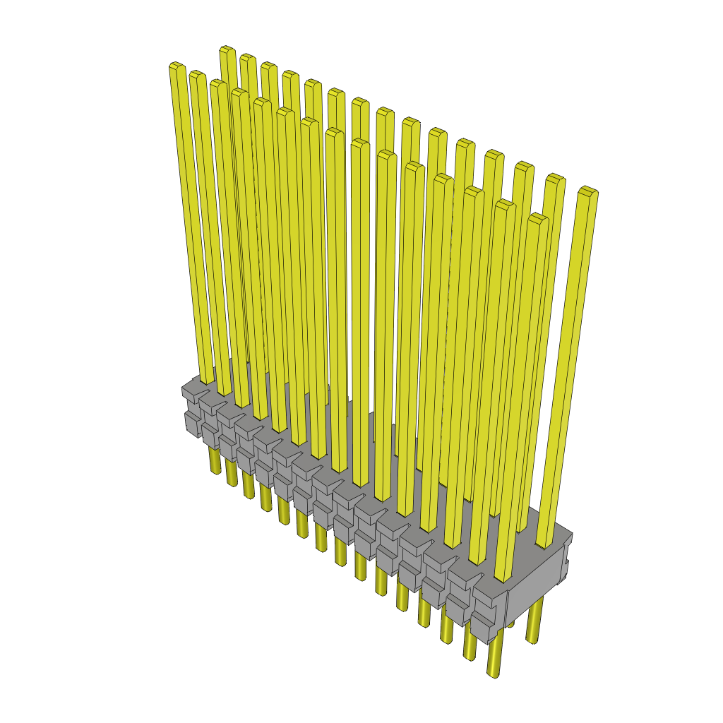 Samtec-TMS-115-60-S-D Embases de raccordement et réceptacles PCB Conn Unshrouded Header HDR 30 POS 1.27mm Solder ST Top Entry Thru-Hole Tube