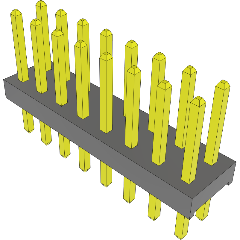 Samtec-MTMM-108-05-S-D-200 Steckverbinderleisten und Leiterplattenbuchsen Conn Unshrouded Header HDR 16 POS 2mm Solder ST Top Entry Thru-Hole Bulk