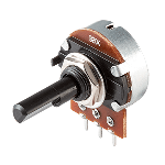 Res Carbon Film POT 50K Ohm 20% 0.5W(1/2W) 1(Elec)/1(Mech)Turns 6mm (24 X 35 X 30mm) Pin Thru-Hole