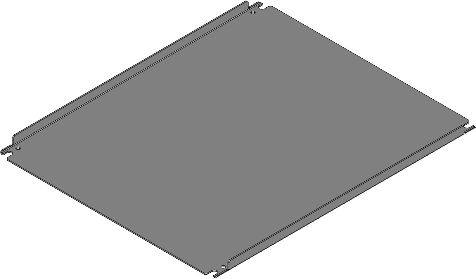 Hammond Manufacturing-EP2420 null Inner Panel, Mild Steel, White, Galvanized, 18.2 In Length, 22.2 In Width