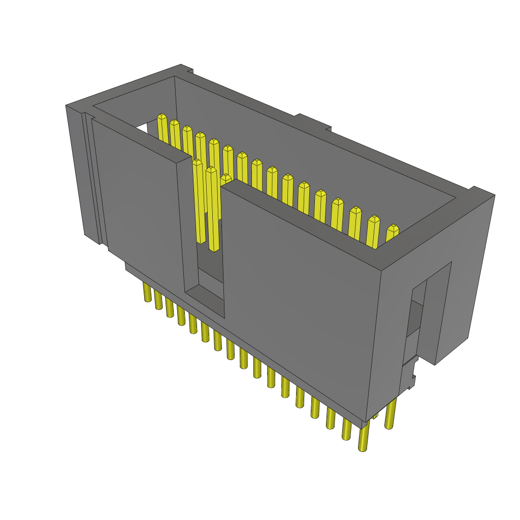 Samtec-ZML-117-01-S-D Steckverbinderleisten und Leiterplattenbuchsen Conn Elevated Shrouded Header HDR 34 POS 1.27mm Solder ST Thru-Hole Bulk