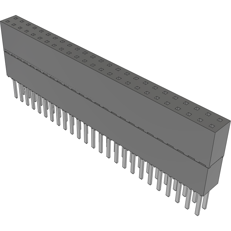 Samtec-ESW-125-34-L-D 连接器插头及 PCB 插座 Conn Elevated Socket SKT 50 POS 2.54mm Solder ST Top Entry Thru-Hole Tube