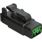 Conn Housing PL 2 POS Crimp ST Cable Mount Black