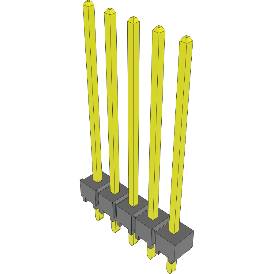 Samtec-TSW-105-18-L-S Connector Headers and PCB Receptacles Conn Unshrouded Header HDR 5 POS 2.54mm Solder ST Top Entry Thru-Hole Bulk