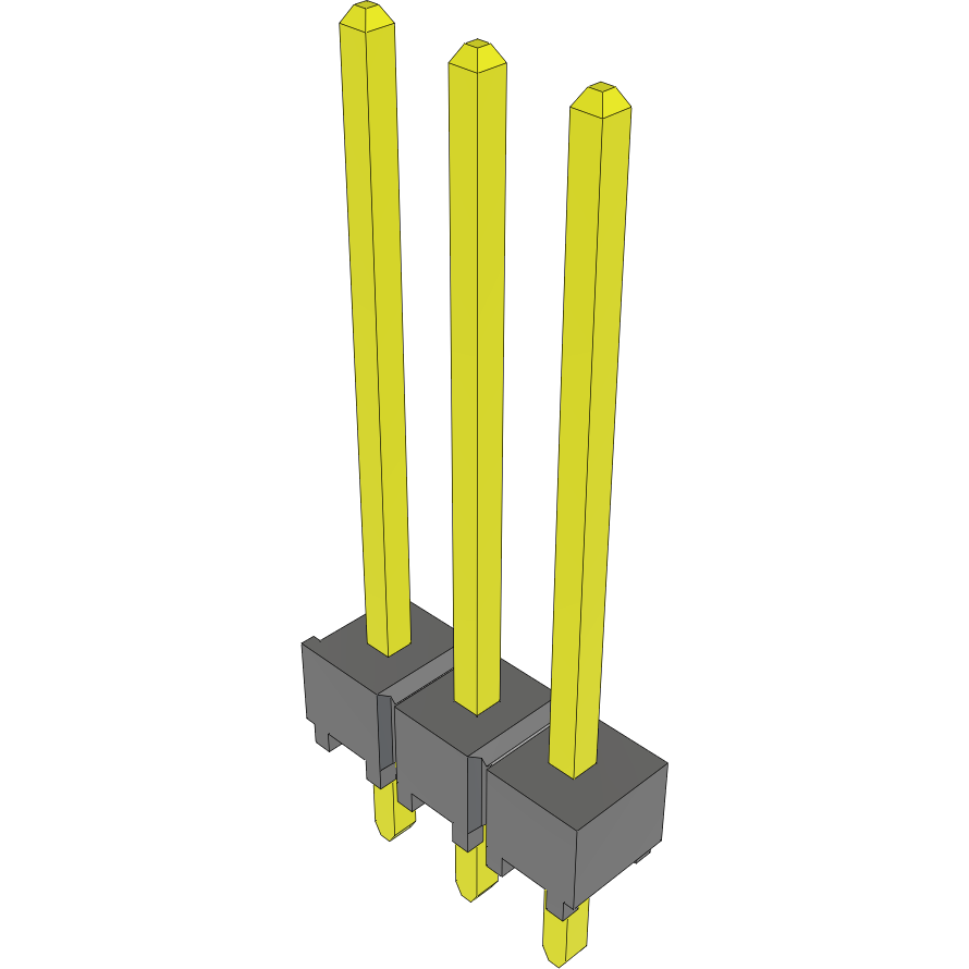 Samtec-TSW-103-15-F-S Connector Headers and PCB Receptacles Conn Unshrouded Header HDR 3 POS 2.54mm Solder ST Top Entry Thru-Hole Bulk