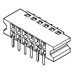 Conn Socket Strip RCP 26 POS 2.54mm Solder RA Side Entry Thru-Hole C-Grid Tube