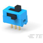 TE Connectivity-MSSA101DGRA Coulisse de commutateur Switch Slide ON None ON SPDT Side Slide 20VAC 20VDC 0.4VA PC Pins Thru-Hole Tray