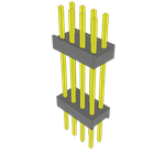 Conn Board Stacker HDR 8 POS 2.54mm Solder ST Thru-Hole Bulk