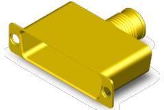 Littelfuse-340107235B NMBA Schrumpfbalgenadapter Backshell 180° E Shell Size Gold Aluminum Alloy