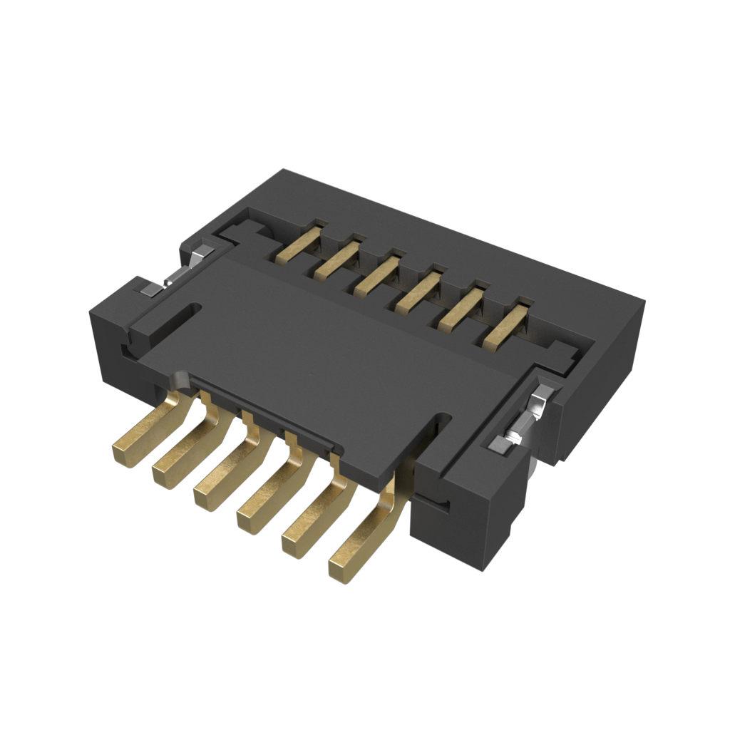 Amphenol Communications Solutions-59453-061110EDHLF Connettore FFC-FPC 0.50mm Flex Connectors, FPC/FFC Side Entry ZIF Connector, Surface Mount, 6 Positions, Bottom Contact, 0.50mm (0.020in) Pitch