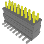 Conn Board Stacker HDR 18 POS 1.27mm Solder ST Top Entry SMD FLEX STACK™ Tube