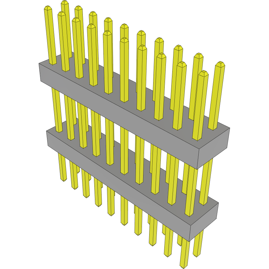 Samtec-TW-10-08-G-D-400-200 Connector Headers and PCB Receptacles Conn Board Stacker HDR 20 POS 2mm Solder ST Top Entry Thru-Hole Bulk