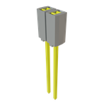 Conn Socket Strip SKT 2 POS 2.54mm Solder ST Top Entry Thru-Hole Bulk