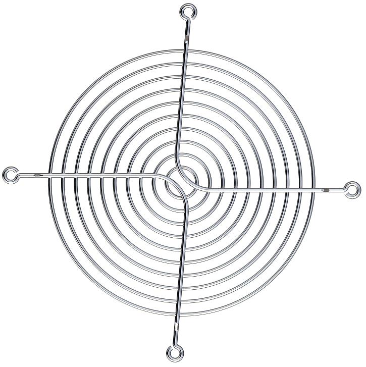 GardTec-SC100-W52 Thermal Management Accessories Thrml Mgmt Access Fan Guard 100mm Nickel Chrome C1008 Steel