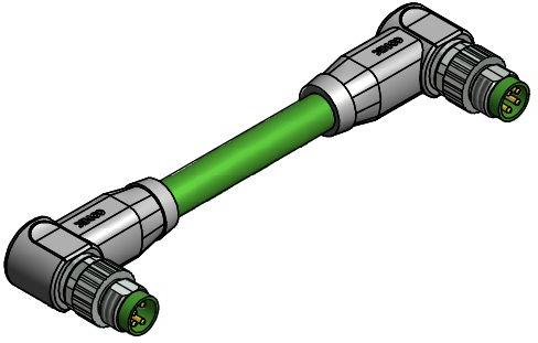 CONEC-42-12265 null Cable Assembly Circular STP 10m 22AWG M8 Circular to M8 Circular 4 to 4 POS M-M