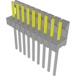 Conn Wire to Board HDR 9 POS 2.54mm Solder ST Top Entry Thru-Hole Bulk