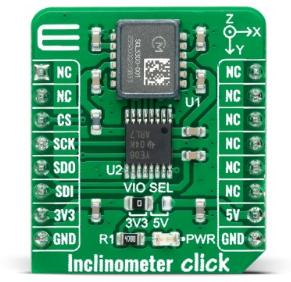 MikroElektronika-MIKROE-4753 Sensor Development Boards und Kits SCL3300 Specialized Sensor Click Board