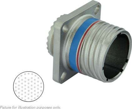 SOURIAU-8D017M35PN Connector Circular Conn Circular PIN 55 POS Crimp ST Flange Mount 55 Terminal 1 Port