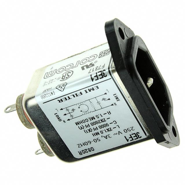 TE Connectivity-3EF1 Spannungsversorgungseingangsmodule Power Entry Module EMI Filtered M 3 POS 250VACVAC 3A/Contact ST 1 Port