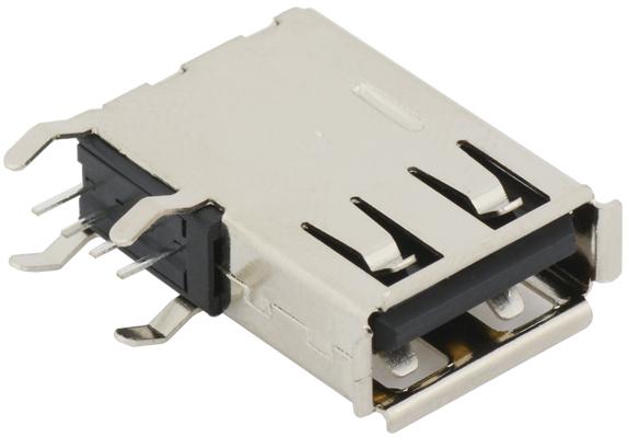 Tensility International-54-00013 Connector USB Conn USB Type A RCP 4 POS 2mm Solder RA Thru-Hole 4 Terminal 1 Port