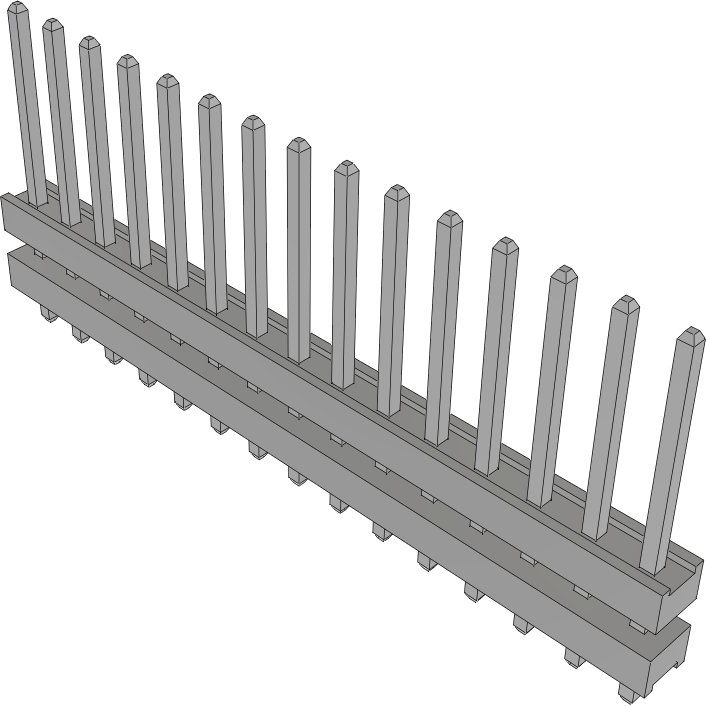 Samtec-TW-15-03-T-S-160-065 Steckverbinderleisten und Leiterplattenbuchsen Conn Board Stacker HDR 15 POS 2mm Solder ST Top Entry Thru-Hole Bulk