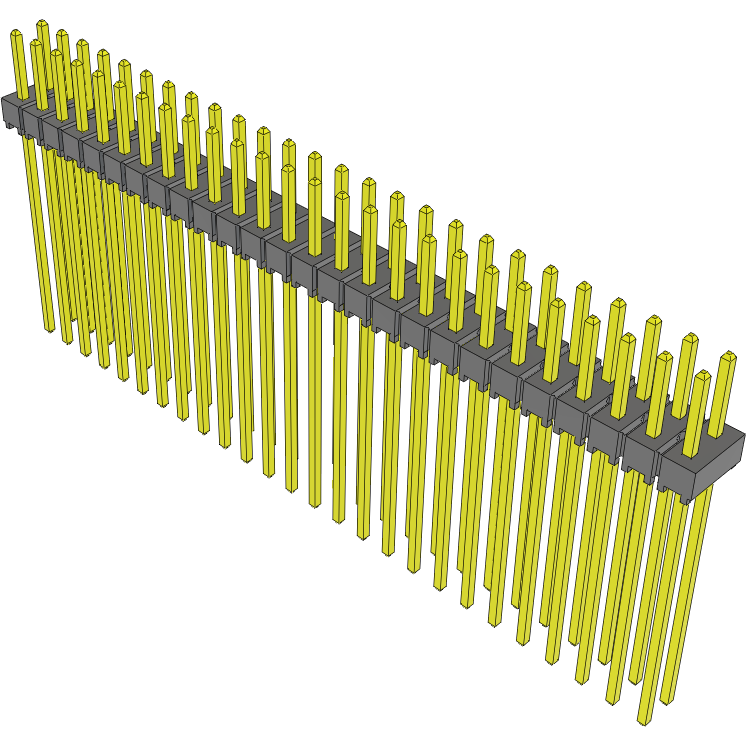 Samtec-TSW-126-28-G-D Cabezales del conector y receptáculos PCB Conn Unshrouded Header HDR 52 POS 2.54mm Solder ST Top Entry Thru-Hole Bulk