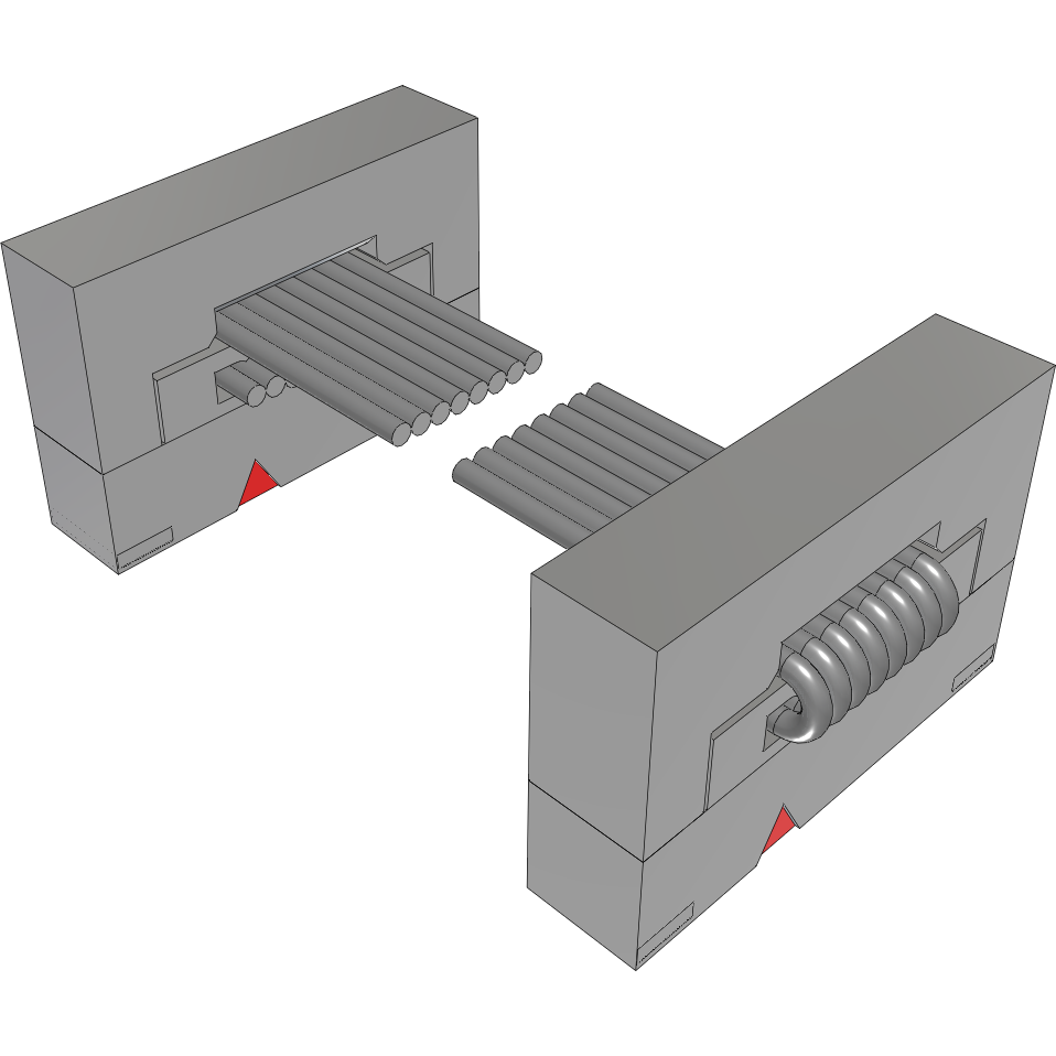 Samtec-FFSD-04-D-03.00-01-SR  Cable Assembly 0.076m 30AWG 1.27mm 8 to 8 POS IDC Connector to IDC Connector F-F TIGER EYE™ Bulk