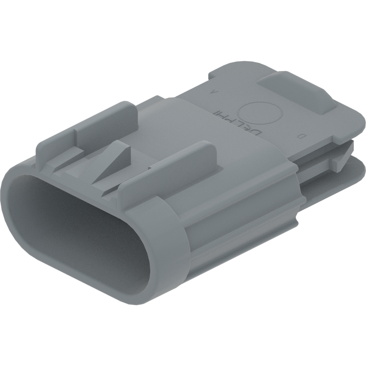 Delphi-15485648 Einzeladersteckverbinder, Gehäuse Conn Housing PL 4 POS Crimp ST Cable Mount Gray