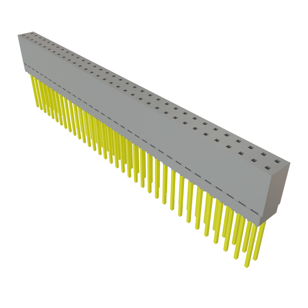 Samtec-ESQ-134-14-G-D 连接器插头及 PCB 插座 Conn Elevated Socket SKT 68 POS 2.54mm Solder ST Top Entry Thru-Hole Tube