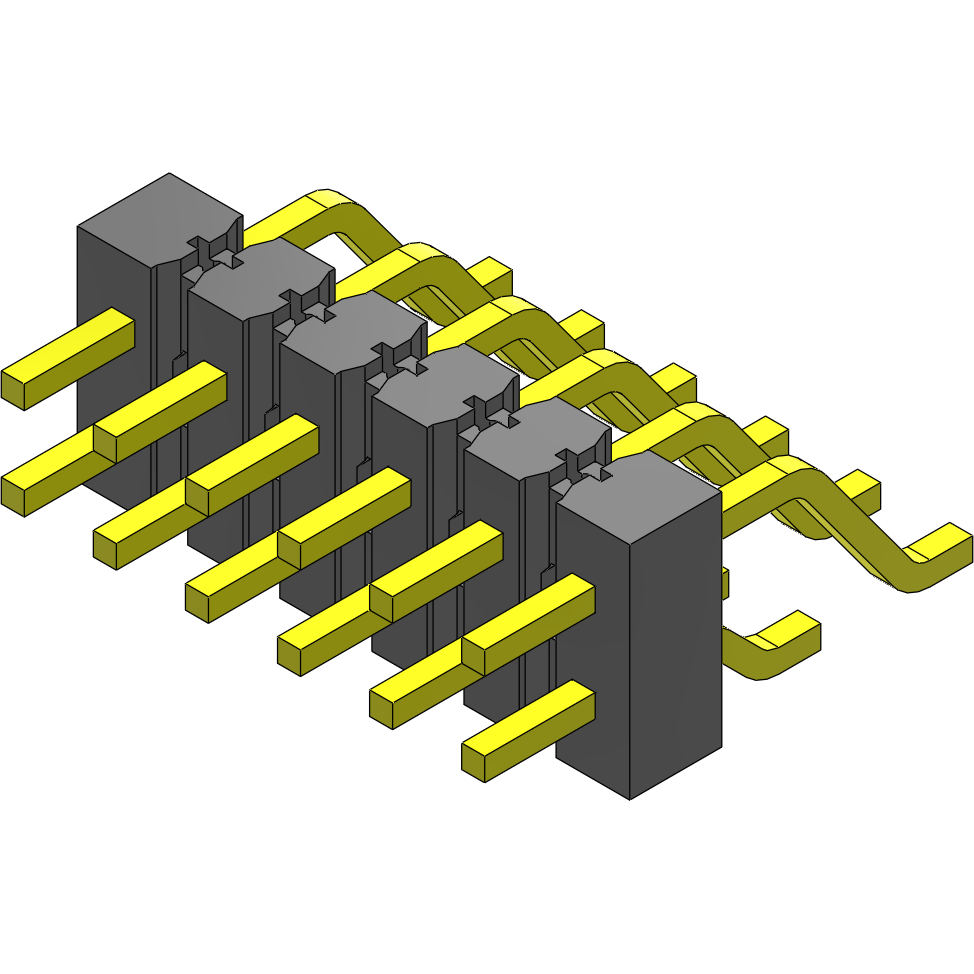 Samtec-TSM-106-04-L-DH Connector Headers and PCB Receptacles Conn Unshrouded Header HDR 12 POS 2.54mm Solder RA Side Entry SMD Tube