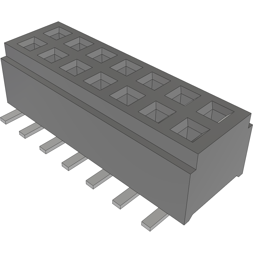 Samtec-CLM-107-02-LM-D-TR Connector Headers and PCB Receptacles Conn Micro Socket Strip SKT 14 POS 1mm Solder ST Top Entry SMD T/R