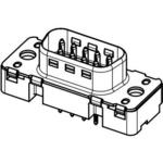 D-Sub male straight 9-pole high temp connector with hole