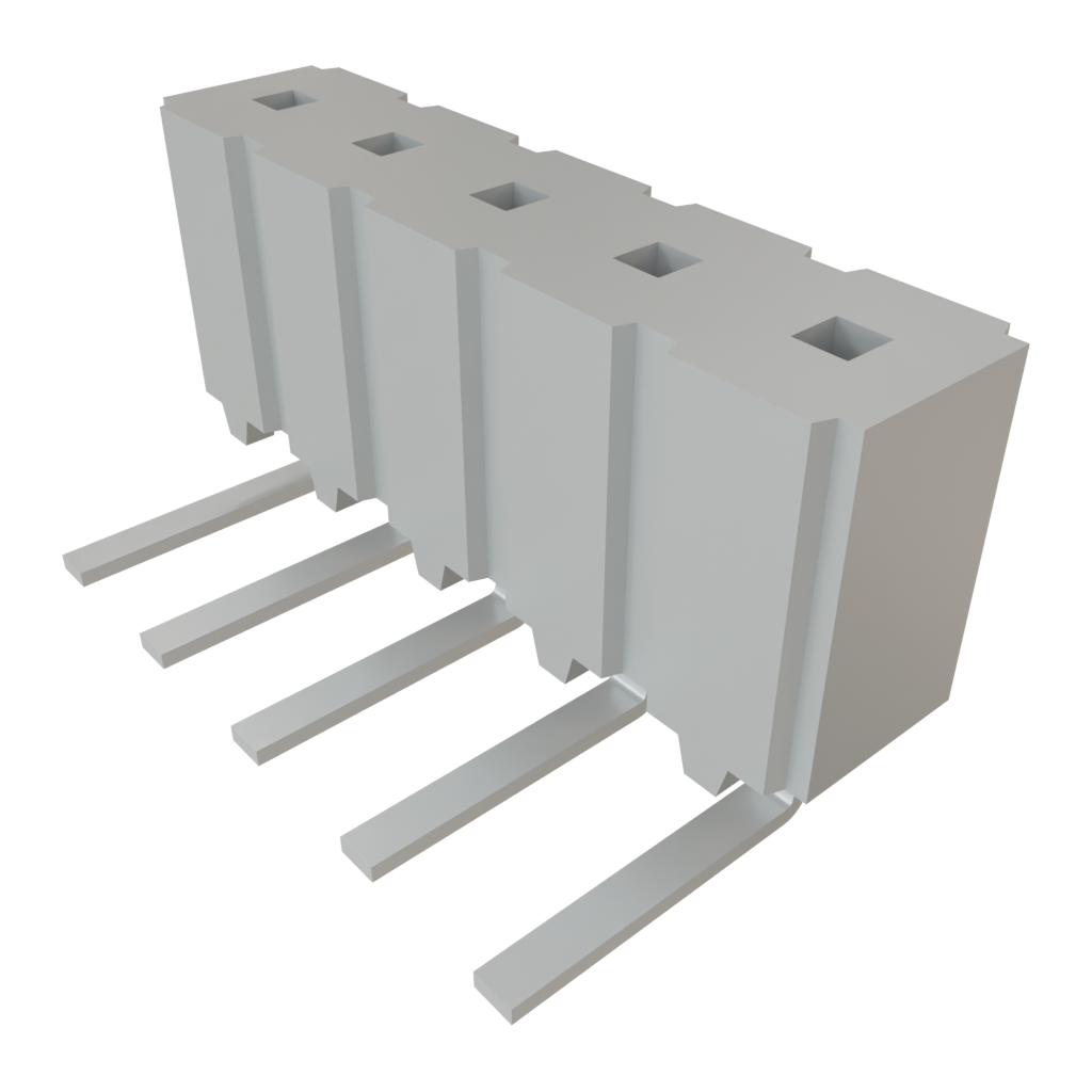 Samtec-CES-105-02-T-S-RA Cabezales del conector y receptáculos PCB Conn Socket Strip SKT 5 POS 2.54mm Solder RA Side Entry Thru-Hole Tube