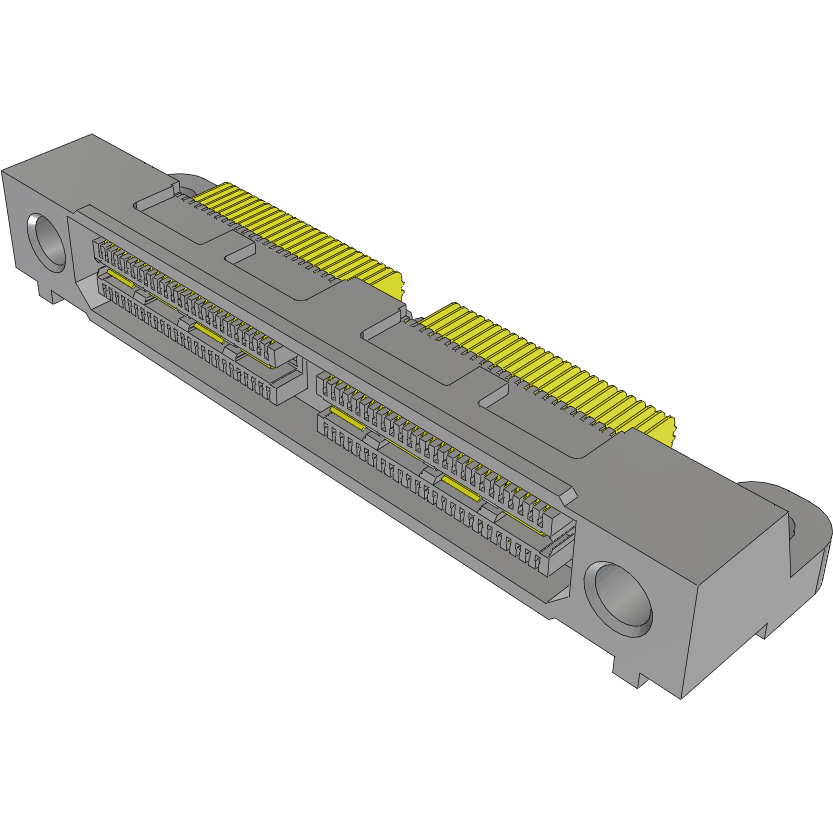 Samtec-QSS-050-01-H-D-RA-WT Connector Headers and PCB Receptacles Conn Micro High Speed Socket Strip SKT 100 POS 2.03mm/0.635mm Solder RA Side Entry SMD/Thru-Hole Tray