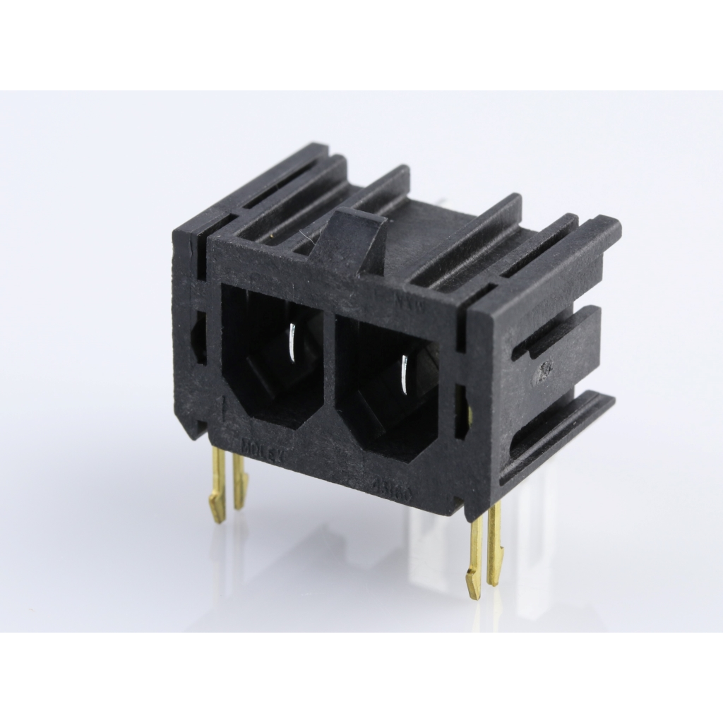 Molex-0431605302 Cabezales del conector y receptáculos PCB Conn Wire to Board HDR 2 POS 7.5mm Solder RA Side Entry Thru-Hole Tray