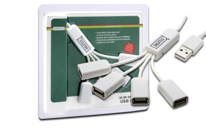 Assmann WSW components, Inc-DA-70216 Hubs und Switches Slim Spider USB Hub