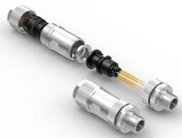 Tensility International-55-00192 Connettore circolare Conn M12 Circular PIN 8 POS Crimp ST Cable Mount 8 Terminal 1 Port