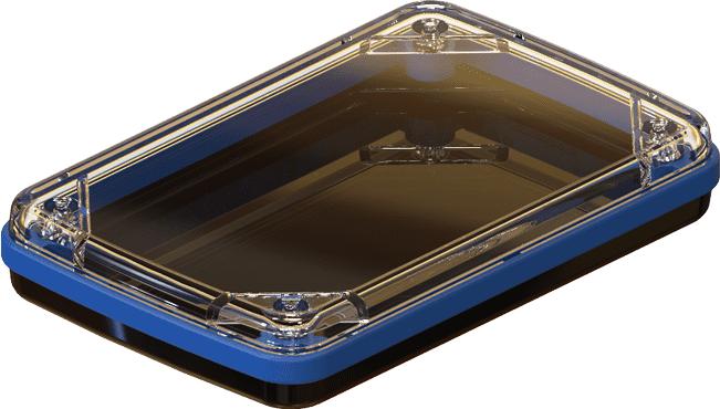 Serpac Electronic Enclosures-CX60D-CLBK-A-BL Kästen, Gehäuse und Gestelle Black Polycarbonate Waterproof Pocket Enclosure with Blue Seal	 <h4><strong>CALIFORNIA&nbsp;PROPOSITION</strong> ⚠️<strong>65&nbsp;WARNING</strong>⚠️</h4>