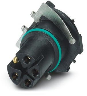 PHOENIX CONTACT-SACC-CI-M12FSK-4PE-L180 THR R 圆形连接器 Flush-Type Connector, Power, 5-position, Socket, Straight, K - Power, PCB Mounting