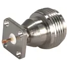 HUBER+SUHNER-23_N-50-0-31/133_NE RF-Steckverbinder Conn Type N 0Hz to 11GHz 50Ohm Solder Cup ST Flange Mount RCP Gold Over Nickel Single