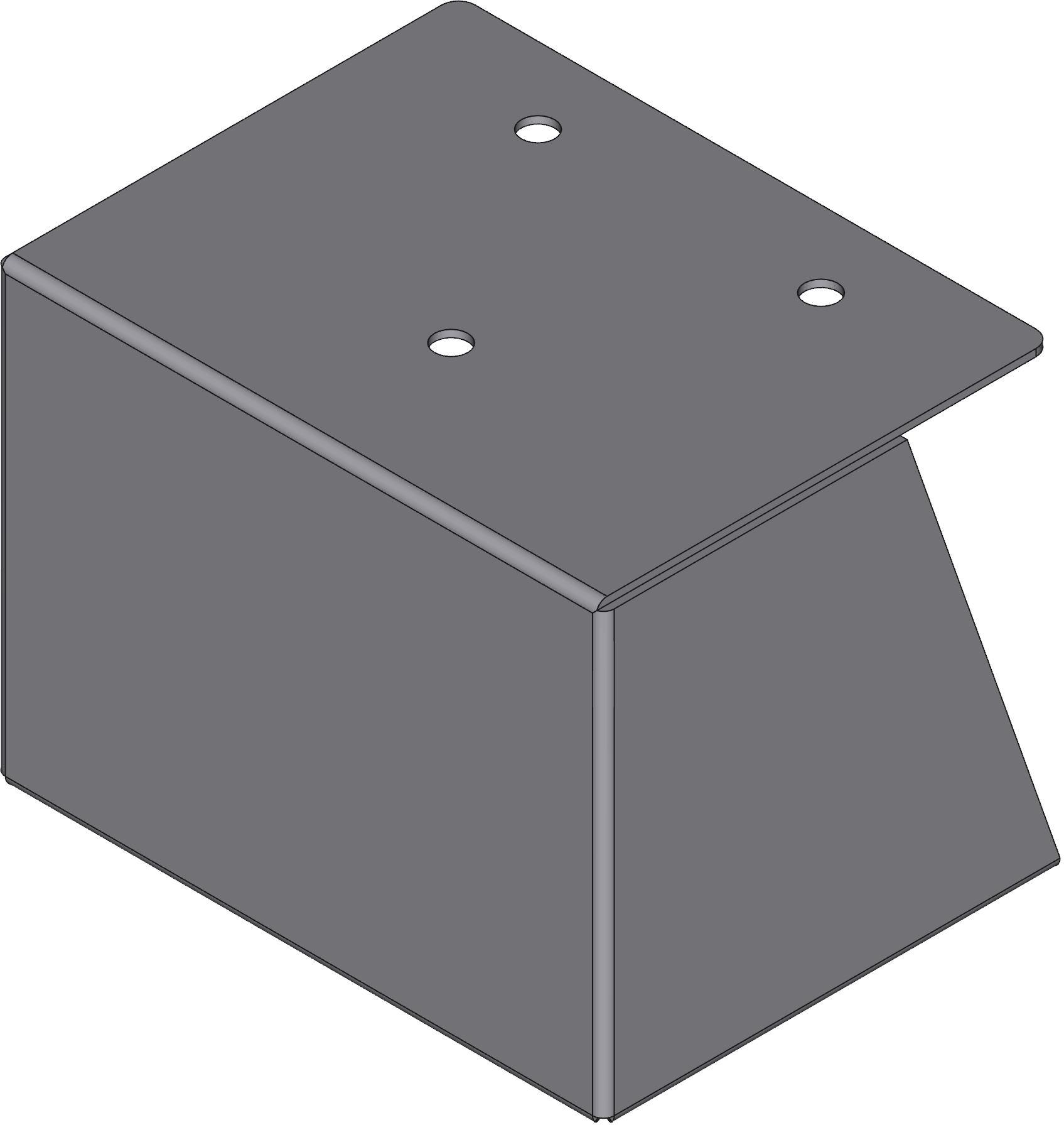 Hammond Manufacturing-1481FA8K null Floor Stand Kit, Steel, Gray, 8In Length, 6In Depth, 6In Height