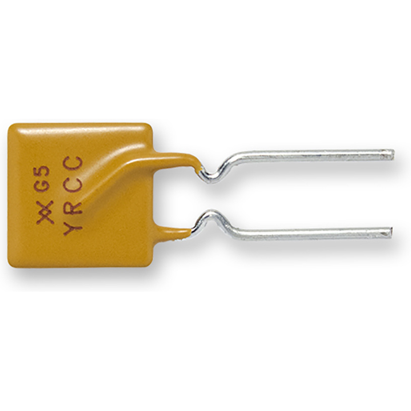 Littelfuse-RGEF500K-2 Fusible reprogramable PTC PTC Resettable Fuse 5A(hold) 8.5A(trip) 16V 2.6W 2s 0.015Ohm Radial 10.4 X 3 X 16.9mm T/R