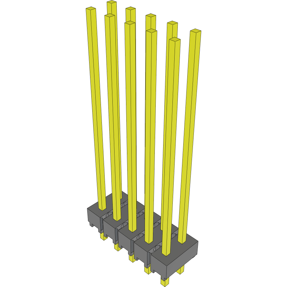 Samtec-MTSW-105-28-L-D-940 Connector Headers and PCB Receptacles Conn Unshrouded Header HDR 10 POS 2.54mm Solder ST Top Entry Thru-Hole Bulk