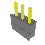 Conn Board Stacker HDR 3 POS 2.54mm Solder ST Top Entry Thru-Hole Bulk